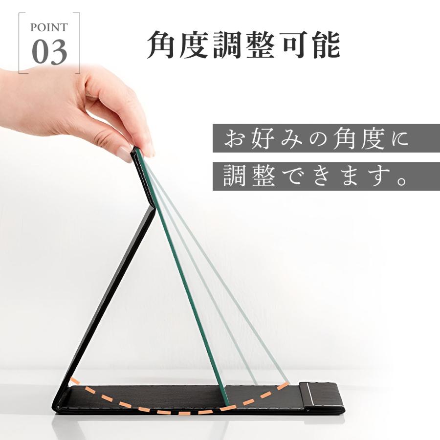 卓上ミラー 大きい おしゃれ 折りたたみ 調節 化粧鏡 卓上 ミラー 女優 鏡 コンパクト スタンドミラー レザー |  | 11