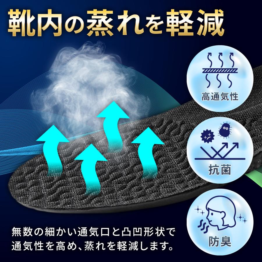 インソール 衝撃吸収 かかと 中敷き 2足セット スポーツ 疲れない 靴 アーチサポート 扁平足 土踏まず こども 足底筋膜炎 消臭｜lblb｜14