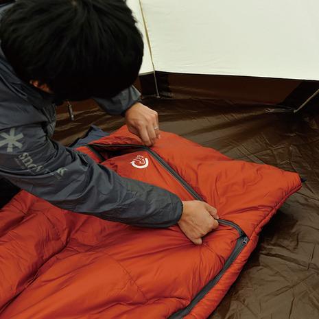 スノーピーク（snow peak） シュラフ 寝袋 封筒型 セパレートオフトンワイド BD-103 キャンプ 5℃ 防災｜lbreath｜04
