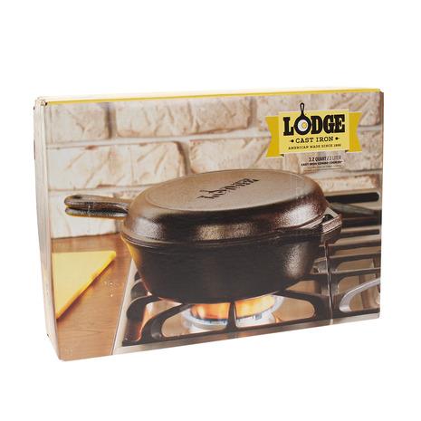 美品 LODGE ロッジ コンボクッカー LCC3 スキレット 蓋 セット LODGE（ロッジ） スキレット コンボクッカー LCC3 キャンプ スキレット