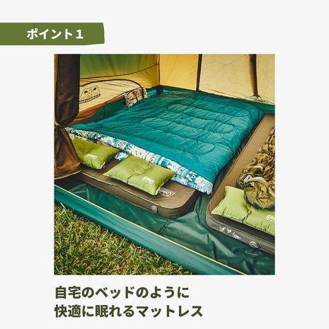 【美品】Coleman キャンパー インフレーターマット ハイピーク ダブル キャンパーインフレーターマットハイピーク/ダブルの通販｜キャンプ