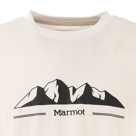 マーモット（Marmot）（メンズ）半袖Tシャツ ホワイト TOMRJA61XB WH ティーシャツ トップス カジュアル アウトドア クルーネック シンプル UVカット プリント｜lbreath｜03