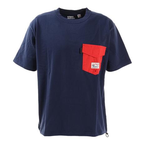 クリフメイヤー(KRIFF MAYER) USAコットンサーフポケット ネイビー 1964600-79:NAVY 半袖Tシャツ ティーシャツ トップス カジュアル クルーネック (メンズ)