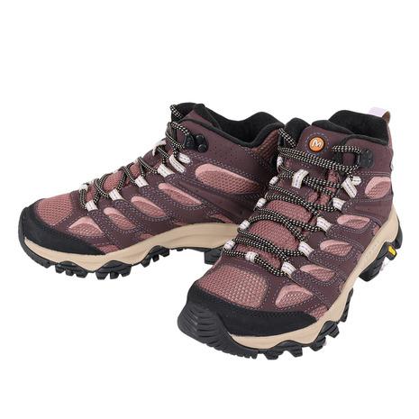 メレル（MERRELL）（レディース）ハイキングシューズ 女性用 登山靴 山登り モアブ 3 シンセティック ミッド ゴアテックス 500184 BURGUNDY 防水透湿