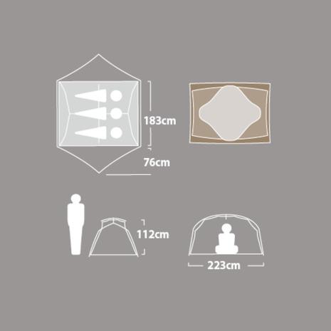 NEMO（ニーモ） ドームテント 登山 オーロラリッジ 3P NM-ARRG-3P : L