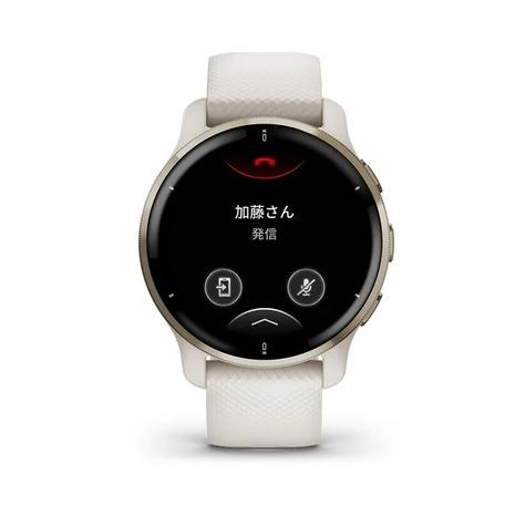 ガーミン（GARMIN）（メンズ、レディース）スマートウォッチ 時計 ヴェニュー2 プラス Venu 2 Plus White / Cream Gold 010-02496-42の画像