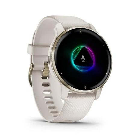 ガーミン（GARMIN）（メンズ、レディース）スマートウォッチ 時計 ヴェニュー2 プラス Venu 2 Plus White / Cream Gold 010-02496-42の画像