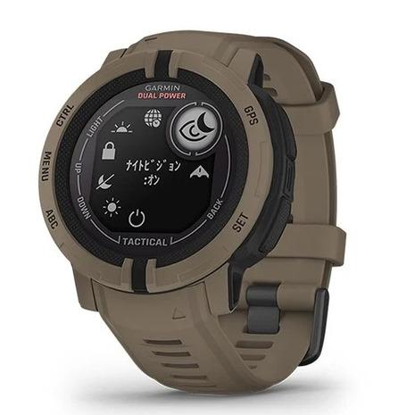 ガーミン（GARMIN）（メンズ、レディース）スマートウォッチ 時計 インスティンクト2 Instinct 2 DUAL POWER タクティカル カーキ 010-02627-44の画像