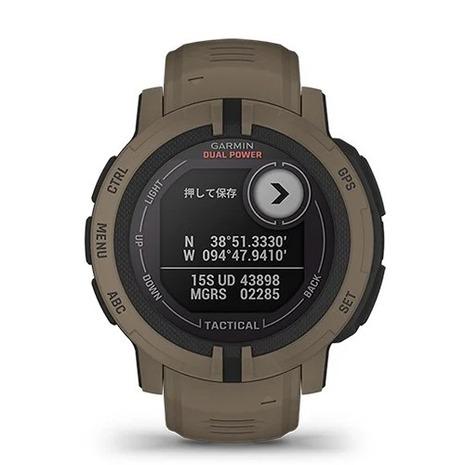 ガーミン（GARMIN）（メンズ、レディース）スマートウォッチ 時計 インスティンクト2 Instinct 2 DUAL POWER タクティカル カーキ 010-02627-44の画像