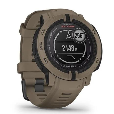 ガーミン（GARMIN）（メンズ、レディース）スマートウォッチ 時計 インスティンクト2 Instinct 2 DUAL POWER タクティカル カーキ 010-02627-44の画像