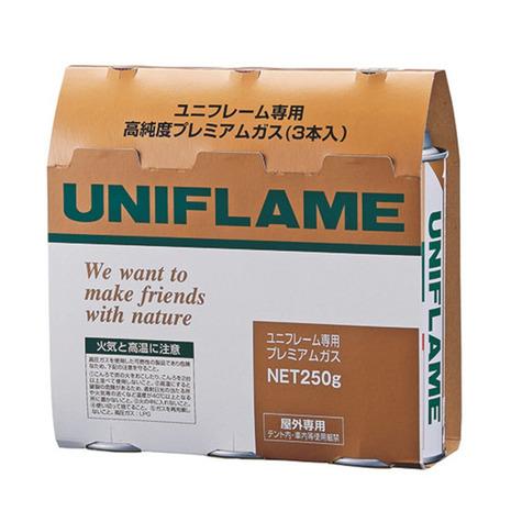 UNIFLAME（ユニフレーム） プレミアムガス(3本) カセットボンベ