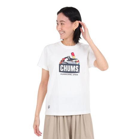 チャムス（CHUMS）（レディース）半袖Tシャツ リバーガイド Booby 半袖Tシャツ CH11-2158-W001 ホワイト｜lbreath｜02