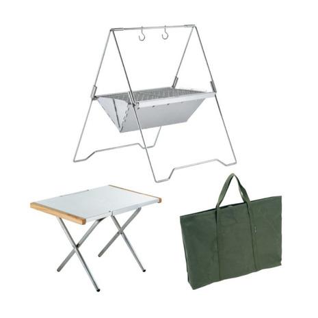 1回使用のみ　ユニフレーム　焚き火ベース450 トートバッグ型ケース　セット UNIFLAME（ユニフレーム） キャンプ 焚火台 テーブル トートバッグ