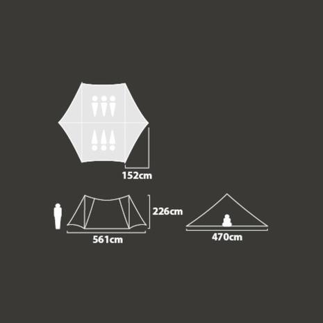 NEMO（ニーモ） 簡単設営 大型 タープ ヘキサライト 6人用 Evo 6P NM
