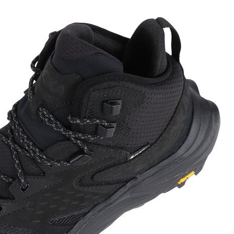 ホカ（HOKA）（メンズ）トレッキングシューズ ミドルカット 登山靴 アナカパ 2 ミッド GTX 1141633-BBLC ブラック｜lbreath｜09