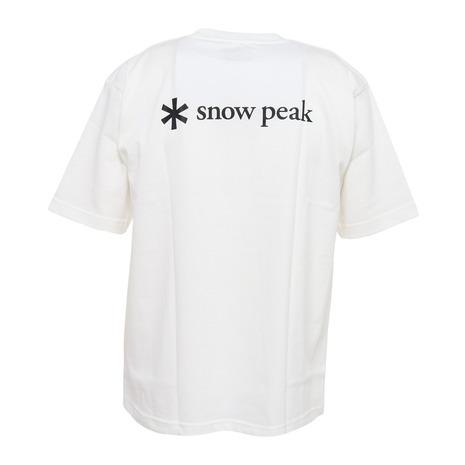 snow peak（スノーピーク） （メンズ）半袖Tシャツ バックプリントロゴ