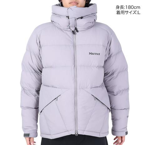 Marmot フード付きダウンジャケット ライトグレー Marmot（マーモット） （メンズ）ダウンジャケット アウター トグナ