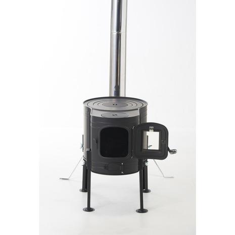 ホンマ製作所　薪ストーブ　ブラックエディション　冬キャンプ ステンレス ストーブコンロセット APS-48DX 【Black Edition】【煙突径