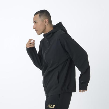 ニューバランス（new balance）（メンズ）パーカー MT1996 フルジップ フーディ AMJ45012 BK ブラック 吸汗速乾 4wayストレッチ UPF40+の画像