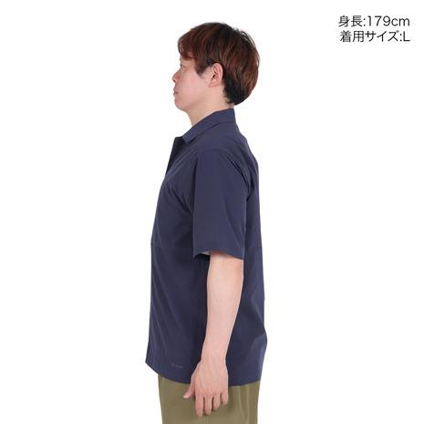 スノーピーク（snow peak）（メンズ）シャツ Breath クイック ドライ 半袖シャツ SH-24SU001NV 速乾の画像
