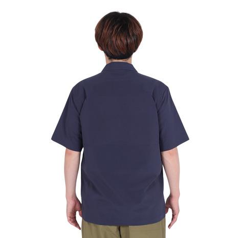 スノーピーク（snow peak）（メンズ）シャツ Breath クイック ドライ 半袖シャツ SH-24SU001NV 速乾の画像