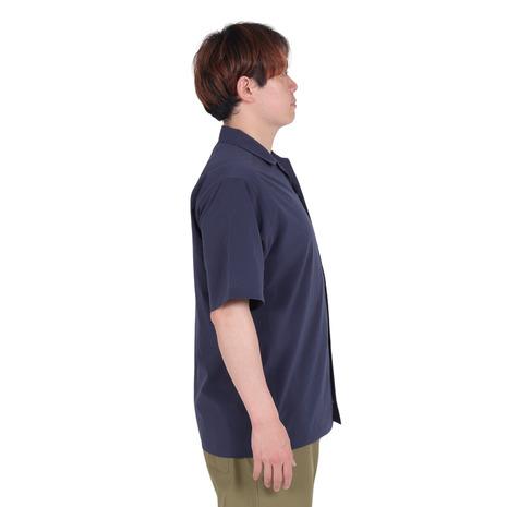 スノーピーク（snow peak）（メンズ）シャツ Breath クイック ドライ 半袖シャツ SH-24SU001NV 速乾の画像