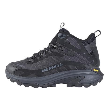 メレル（MERRELL）（メンズ）トレッキングシューズ 登山靴 山登り モアブ スピード 2 ミッド ゴアテックス 037501 ブラック 防水透湿 ハイカット_5