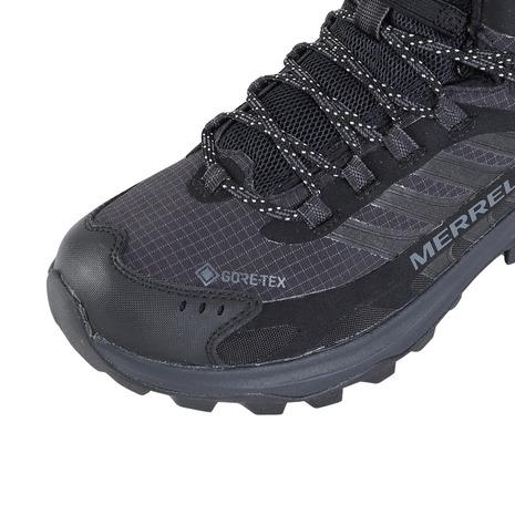 メレル（MERRELL）（メンズ）トレッキングシューズ 登山靴 山登り モアブ スピード 2 ミッド ゴアテックス 037501 ブラック 防水透湿 ハイカット_9
