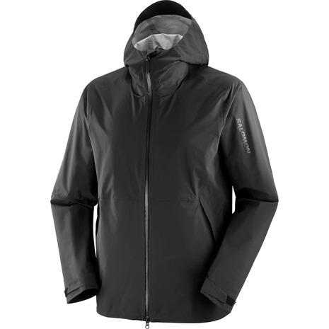SALOMON サロモン 登山シェルジャケット レインウェア ブラック Mサイズ SALOMON（サロモン） （メンズ）レインウェア 雨具 防水透湿 シェル