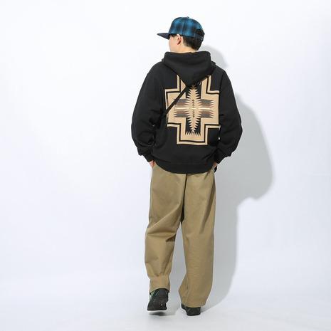 ペンドルトン（PENDLETON）（メンズ、レディース）フレンチテリー バックプリント 長袖ジップアップフーディー 19807036 BLK_10