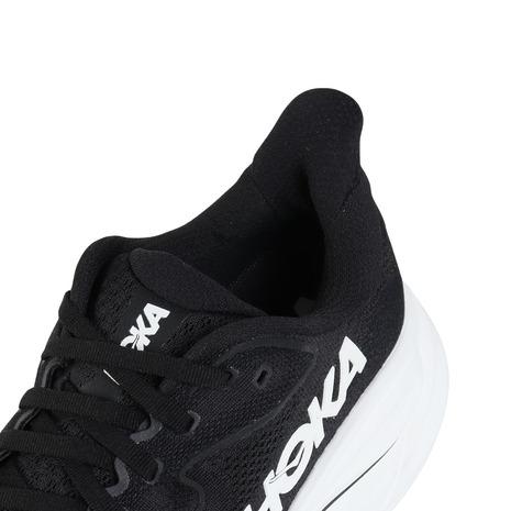 ホカ（HOKA）（メンズ）ランニングシューズ ジョギングシューズ クリフトン 10 ブラック ホワイト 1162030-BWHT スニーカー ウォーキング 超軽量 クッション性の画像