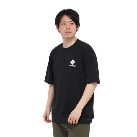 on メンズ Tシャツ TRAIL 黒 Columbia（コロンビア） （メンズ）半袖Tシャツ CEDER TRAIL