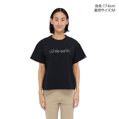 ホールアース（Whole Earth）（レディース）カットソー 半袖 LONG COOL Tシャツ WE2TDZ57 BLK 冷感 速乾 | WHOLE EARTH | 01