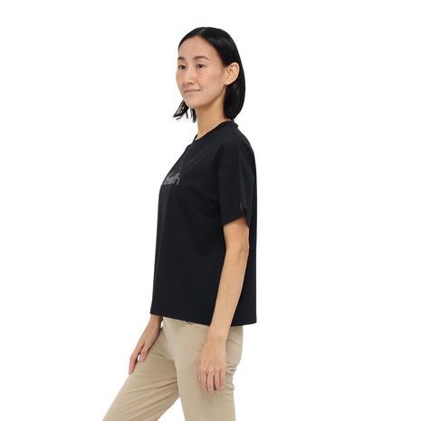ホールアース（Whole Earth）（レディース）カットソー 半袖 LONG COOL Tシャツ WE2TDZ57 BLK 冷感 速乾 | WHOLE EARTH | 02