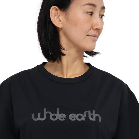 ホールアース（Whole Earth）（レディース）カットソー 半袖 LONG COOL Tシャツ WE2TDZ57 BLK 冷感 速乾 | WHOLE EARTH | 05