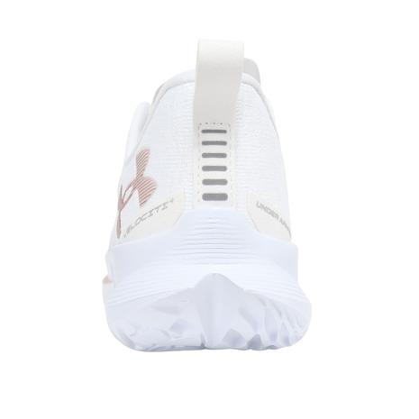 アンダーアーマー（UNDER ARMOUR）（レディース）ランニングシューズ ジョギングシューズ ベロシティ 4 ホワイト ピンク 3027586 105 スニーカーの画像