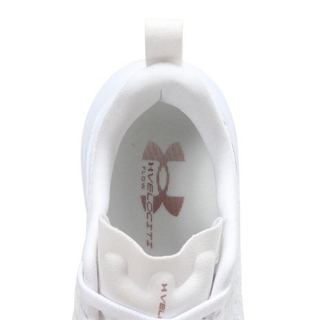 アンダーアーマー（UNDER ARMOUR）（レディース）ランニングシューズ ジョギングシューズ ベロシティ 4 ホワイト ピンク 3027586 105 スニーカーの画像