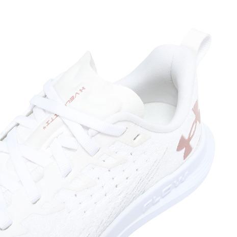 アンダーアーマー（UNDER ARMOUR）（レディース）ランニングシューズ ジョギングシューズ ベロシティ 4 ホワイト ピンク 3027586 105 スニーカーの画像
