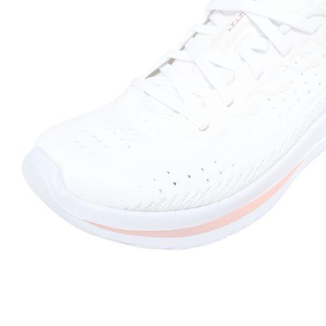 アンダーアーマー（UNDER ARMOUR）（レディース）ランニングシューズ ジョギングシューズ ベロシティ 4 ホワイト ピンク 3027586 105 スニーカーの画像