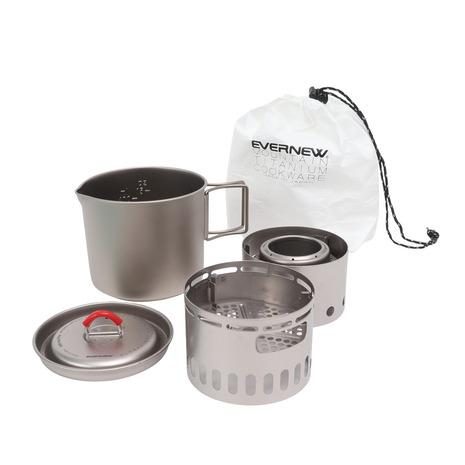 エバニュー（EVERNEW） クッカー キャンプ アウトドア ソロ Ti Mug pot 500 Stove set ECA538_10