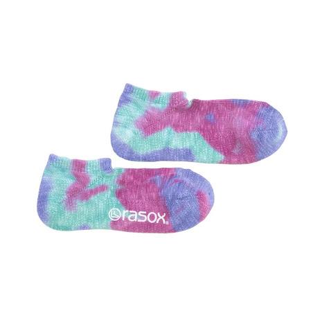 ラソックス（rasox）（メンズ）トレッキング ソックス 靴下 ショート丈 タイダイ ロウ エメラルドミックス CA091SN24 539 | rasox