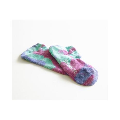 ラソックス（rasox）（メンズ）トレッキング ソックス 靴下 ショート丈 タイダイ ロウ エメラルドミックス CA091SN24 539 | rasox | 01