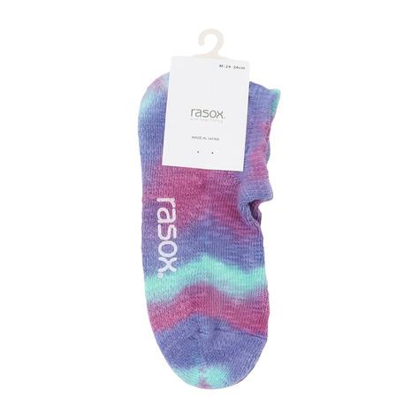 ラソックス（rasox）（メンズ）トレッキング ソックス 靴下 ショート丈 タイダイ ロウ エメラルドミックス CA091SN24 539 | rasox | 02