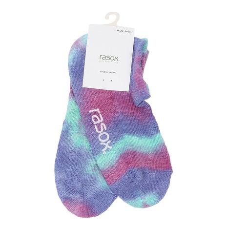 ラソックス（rasox）（メンズ）トレッキング ソックス 靴下 ショート丈 タイダイ ロウ エメラルドミックス CA091SN24 539 | rasox | 07