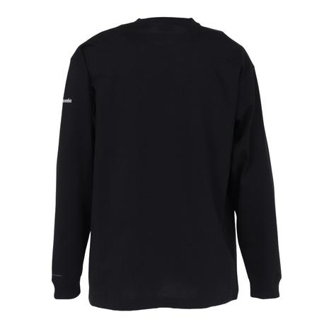 TB 黒 長袖カットソー Columbia（コロンビア） （メンズ）長袖Tシャツ ロンT HARBOR TO