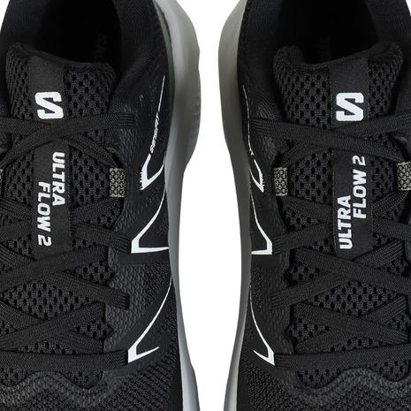 サロモン（SALOMON）（メンズ）ランニングシューズ トレランシューズ ウルトラ フロー 2 ブラック ホワイト L47883500 スニーカー_10