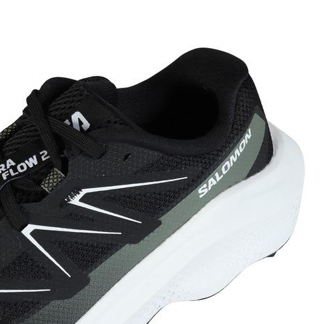 サロモン（SALOMON）（メンズ）ランニングシューズ トレランシューズ ウルトラ フロー 2 ブラック ホワイト L47883500 スニーカー_8