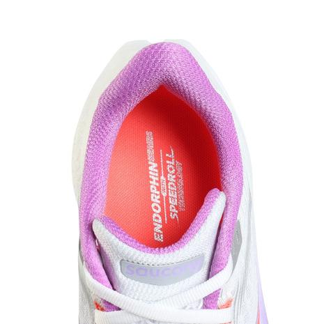 サッカニー（SAUCONY）（レディース）ランニングシューズ トレーニングシューズ エンドルフィン スピード 5 ホワイト パープル S11007-340 WHT/CROCUS_7