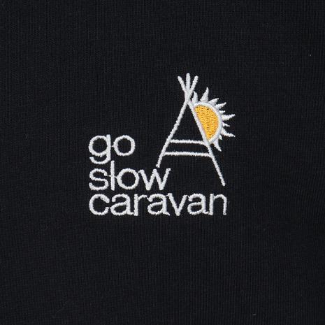 ゴースローキャラバン（GOSLOWCARAVAN）（メンズ）刺繍 プルオーバー パーカー 352601 BLKの画像