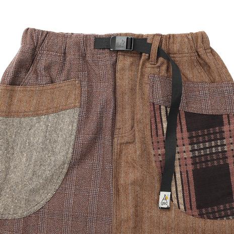 ゴースローキャラバン(GOSLOWCARAVAN)ウール ライク ファブリック クレイジー 脇ポケスカート 350207 GR… go slow caravan（ゴースローキャラバン） ゴースローキャラバン